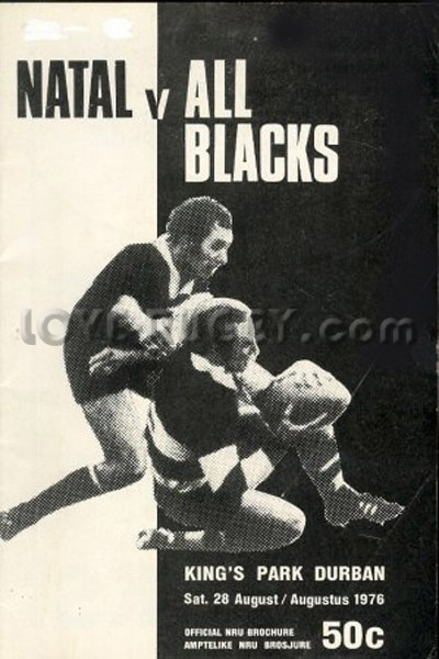 1976 Natal v New Zealand  Rugby Programme